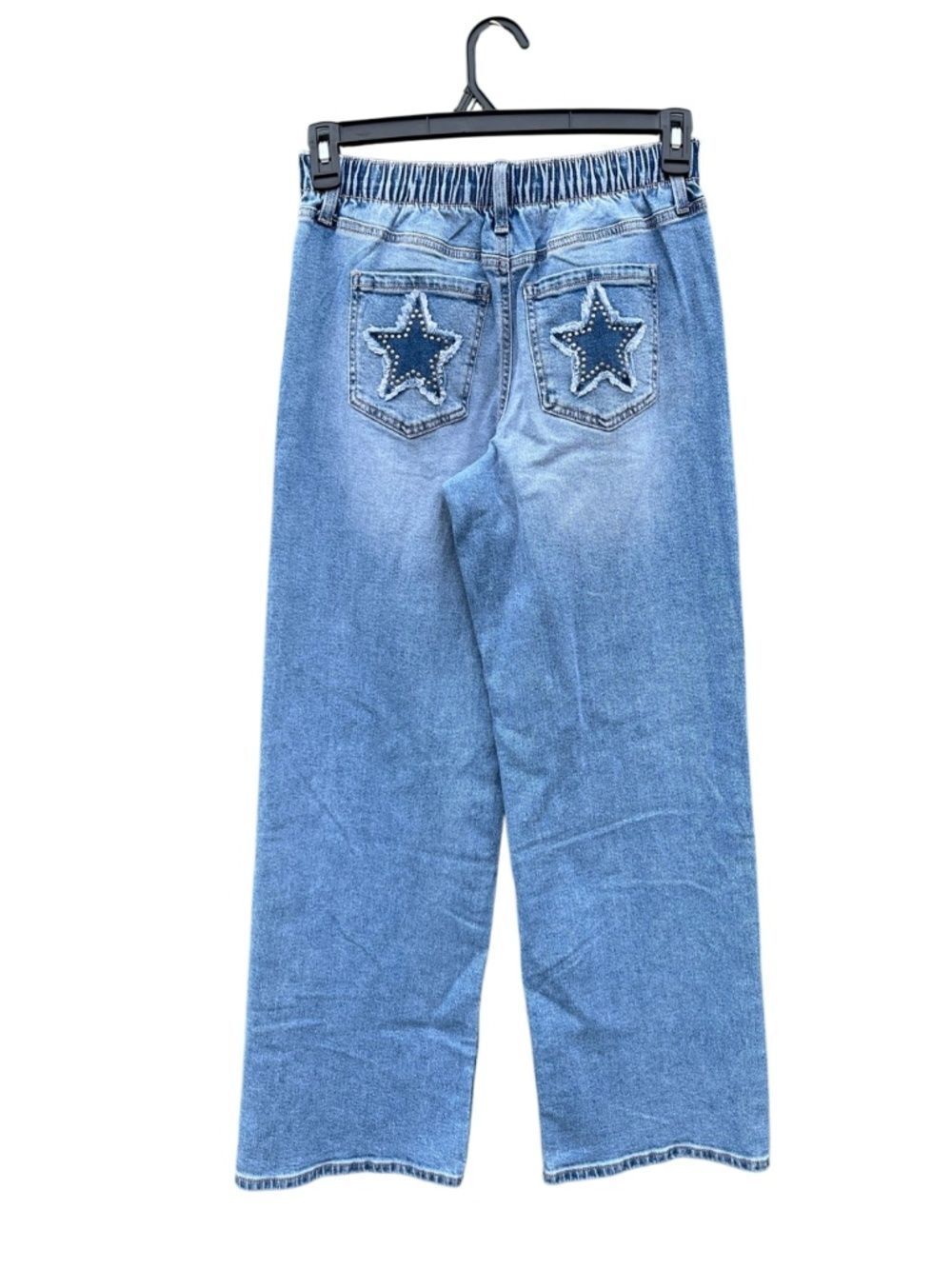 High Rise Baggy Wide Leg Denim Jeans Pants Size S